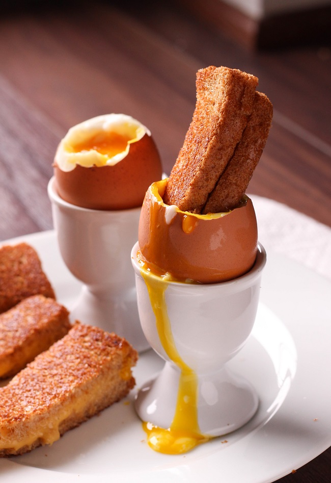 Soft-Boiled Eggs with Deviled Soldiers