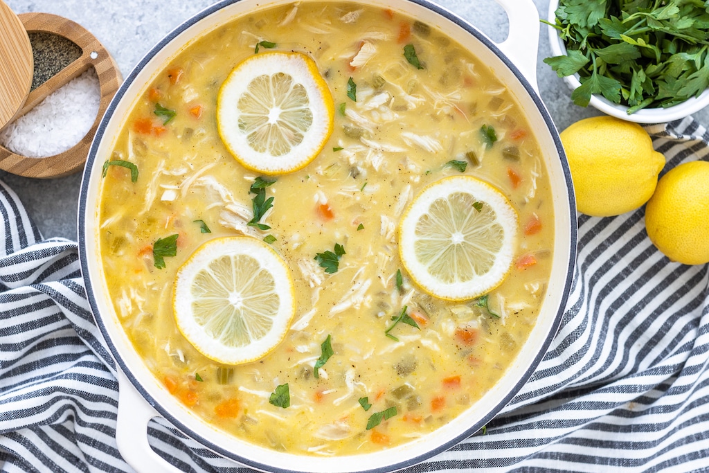 Lemon Chicken Soup with Rice