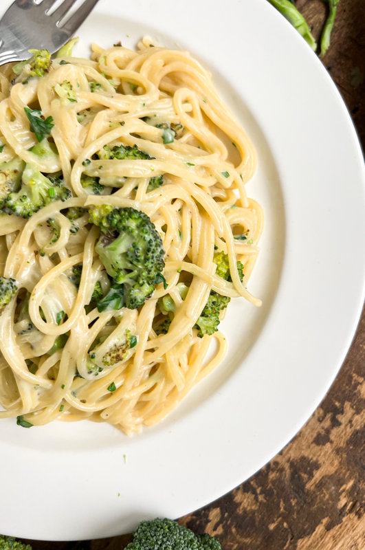 Broccoli Garlic Angel Hair Pasta