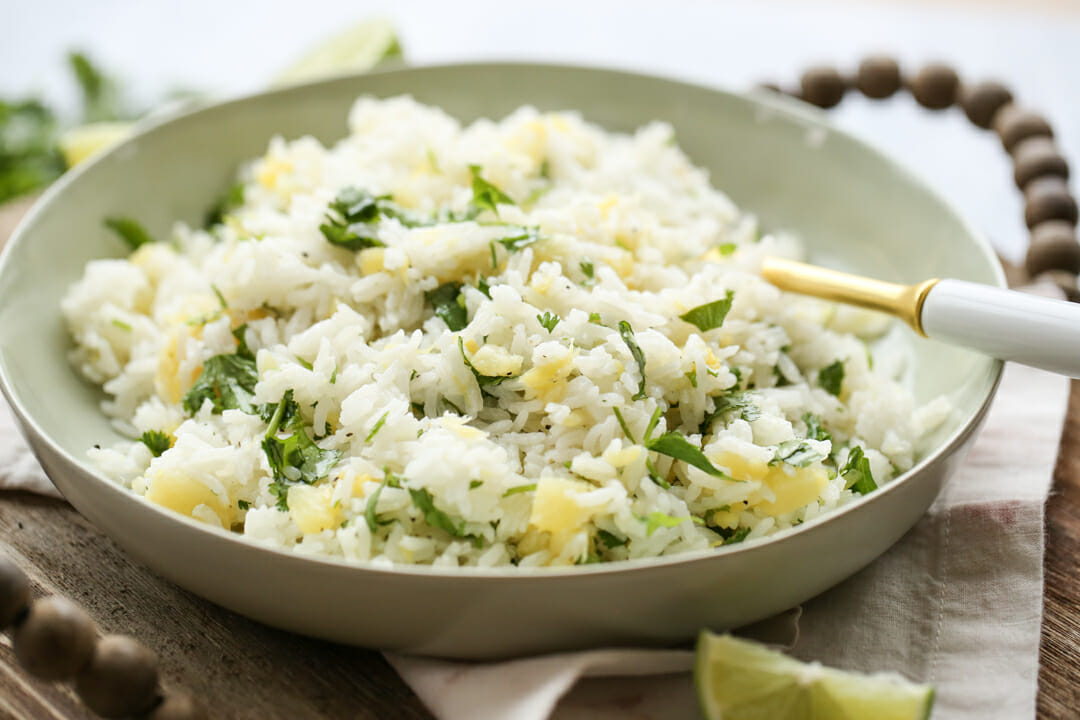 Lime-Cilantro Rice with Pineapple