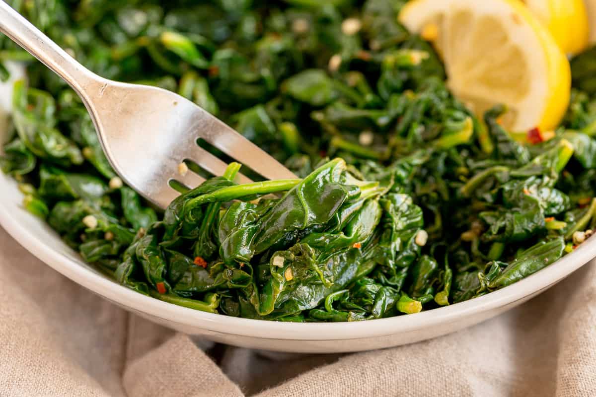 SautÃ©ed Garlic Spinach