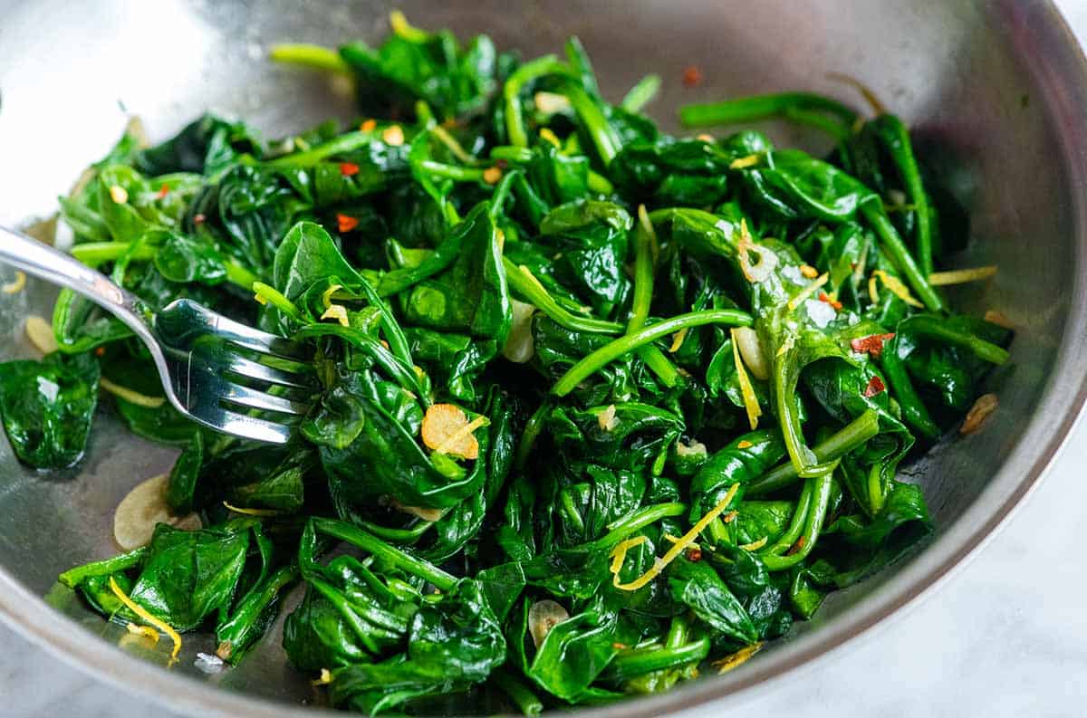 SautÃ©ed Garlic Spinach