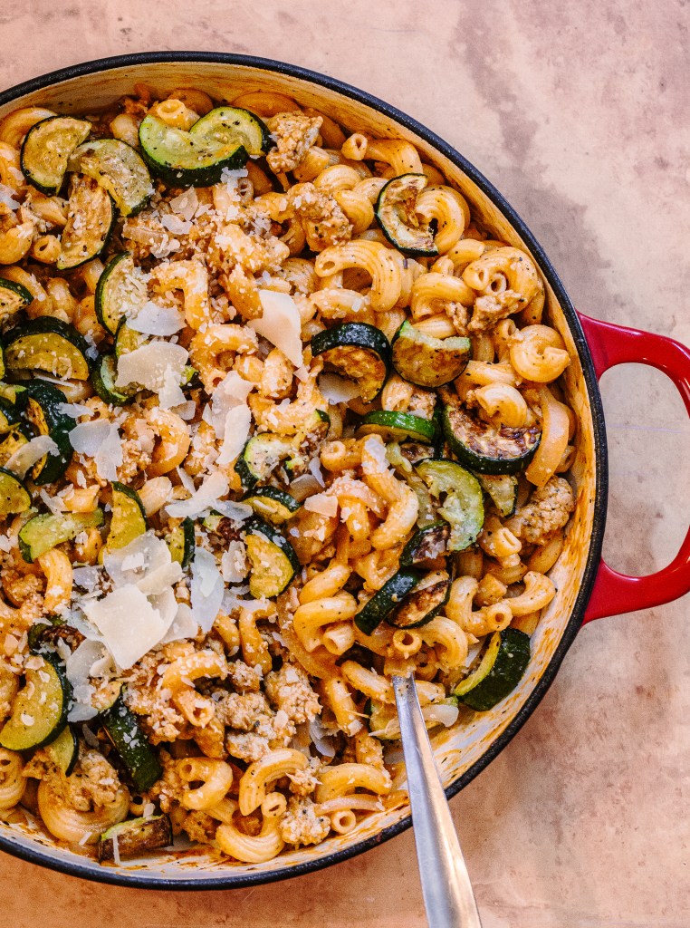 Italian Sausage and Zucchini Linguine