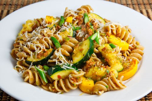 Italian Sausage and Zucchini Linguine