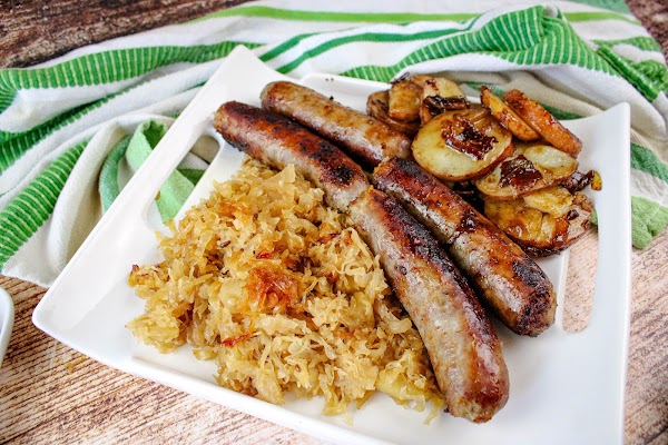 Bratwursts and Sauerkraut