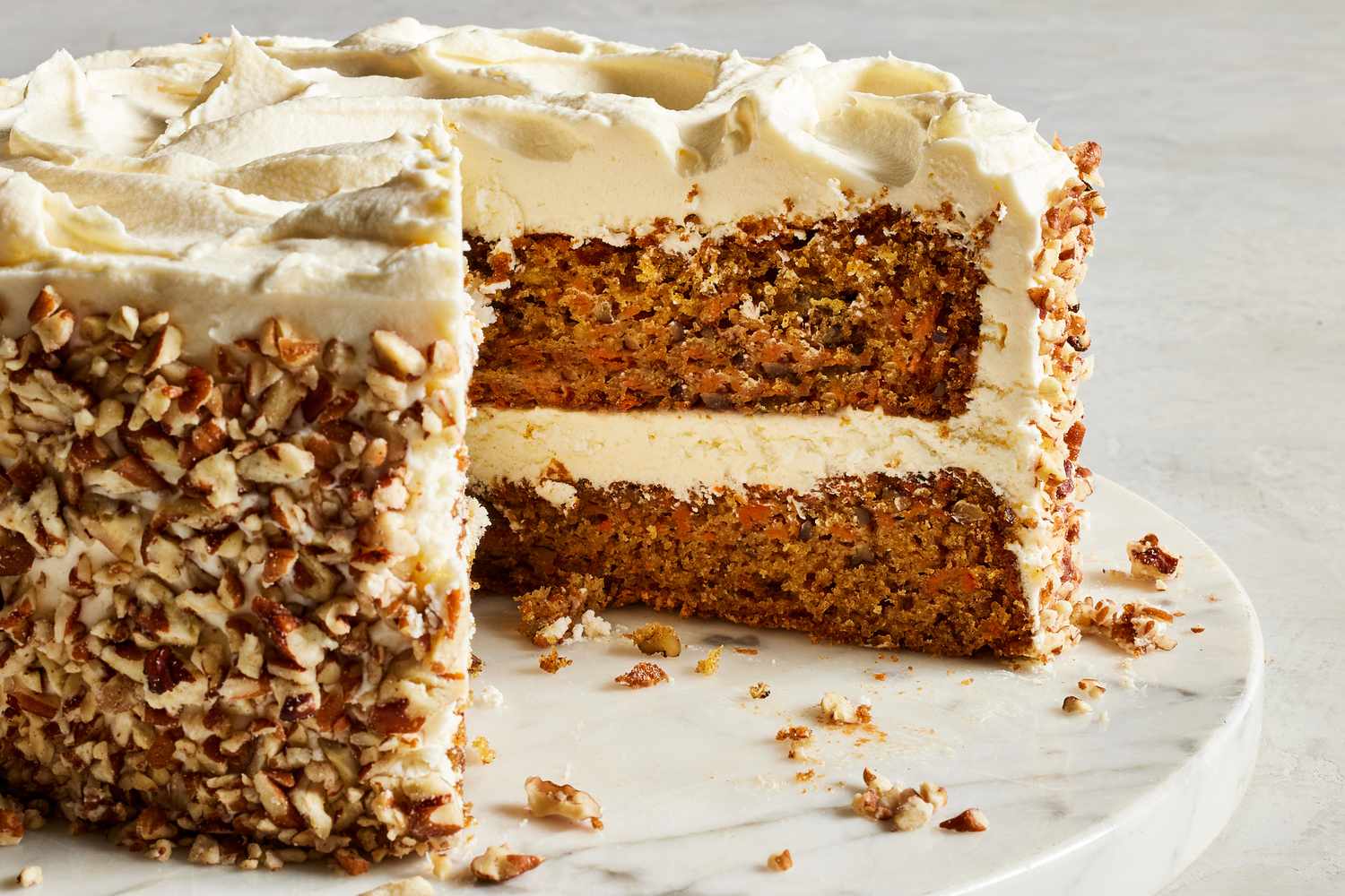 Carrot cake with cream-cheese frosting