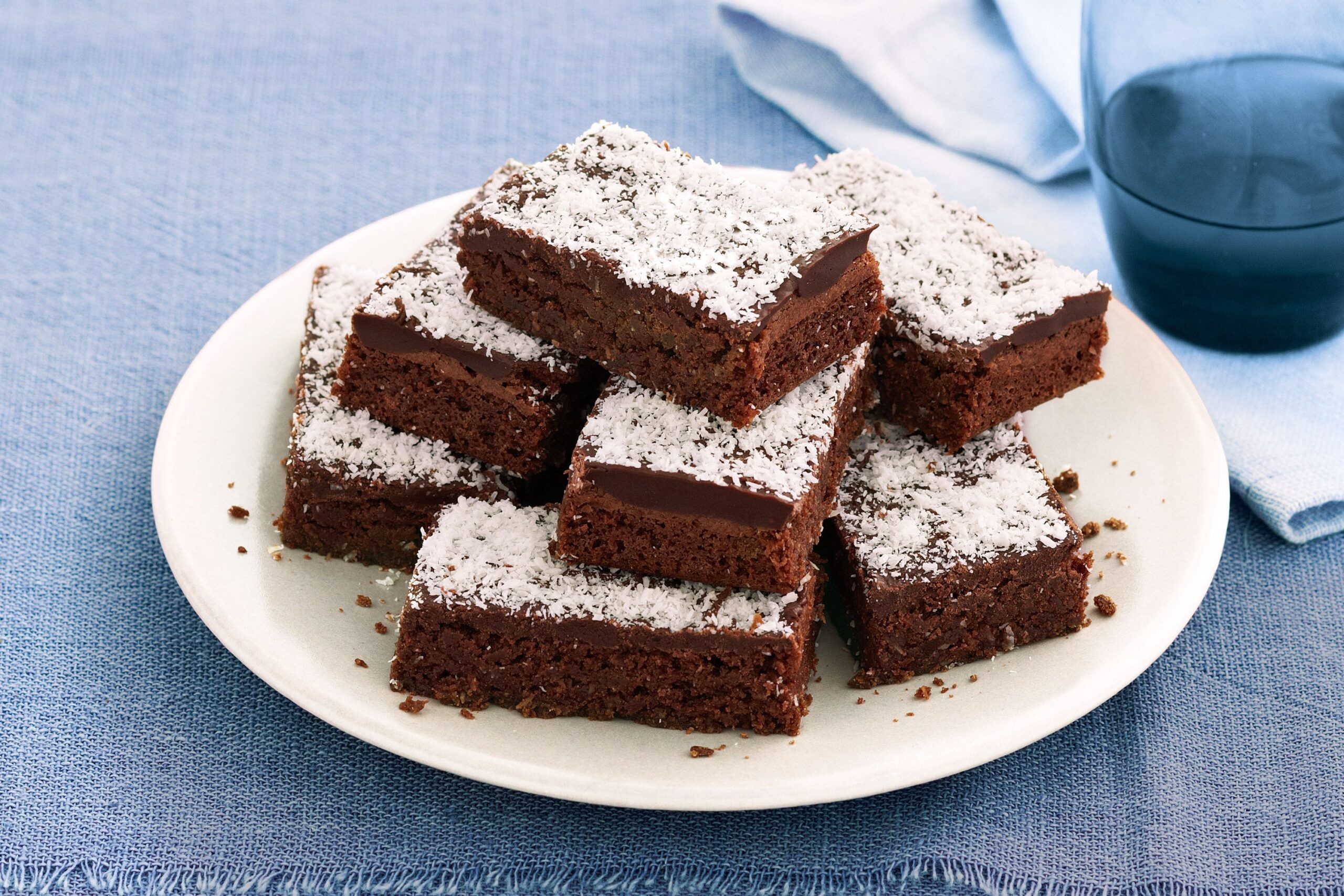 Choc coconut slice