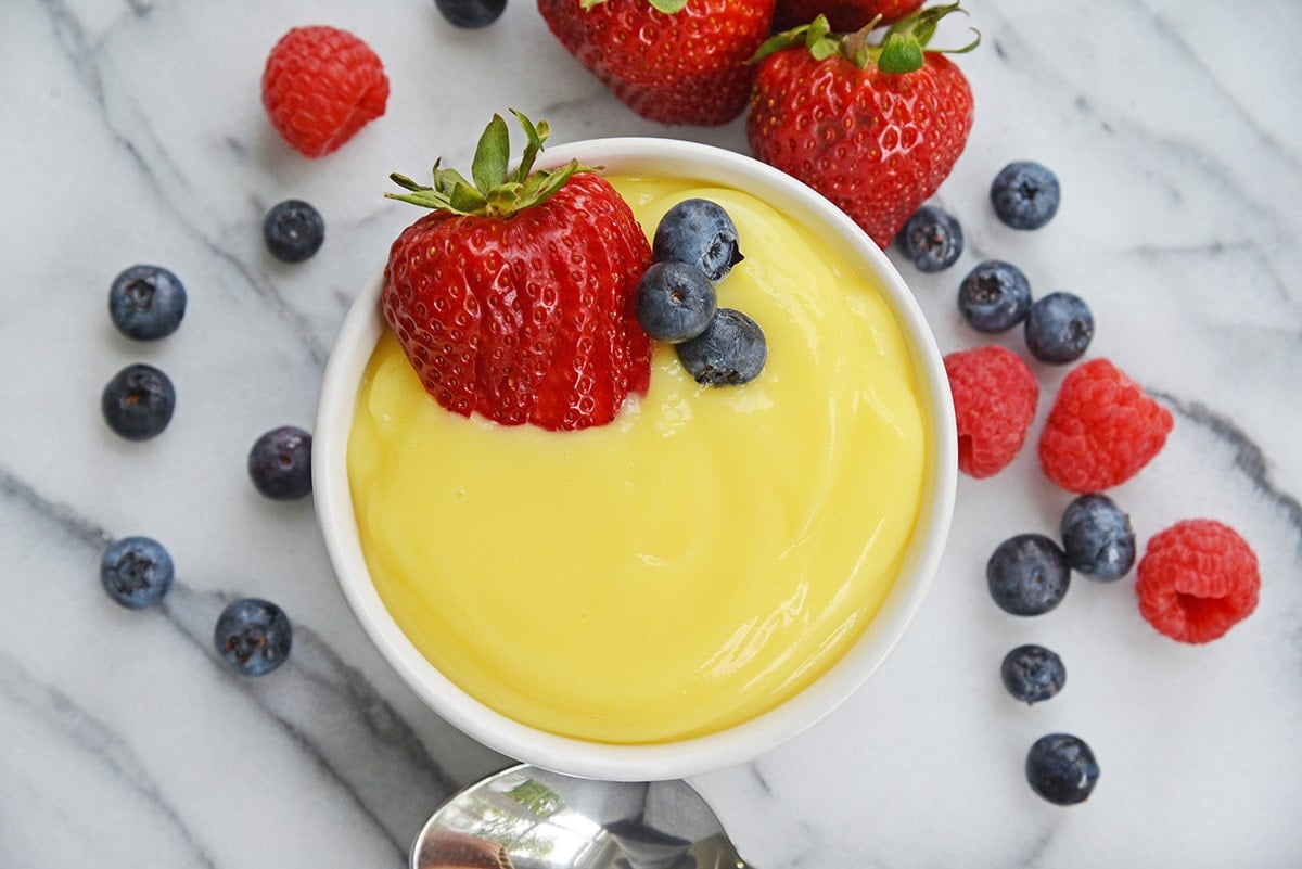 Traditional vanilla custard