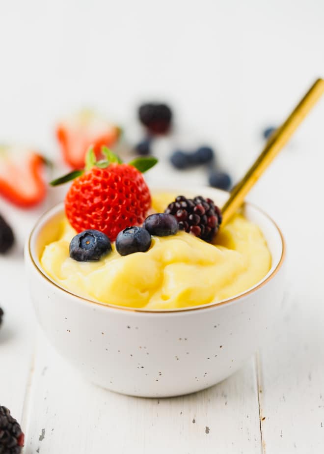 Traditional vanilla custard