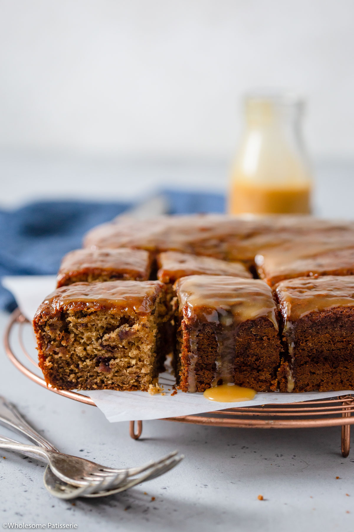 Sticky date puddings with butterscotch sauce