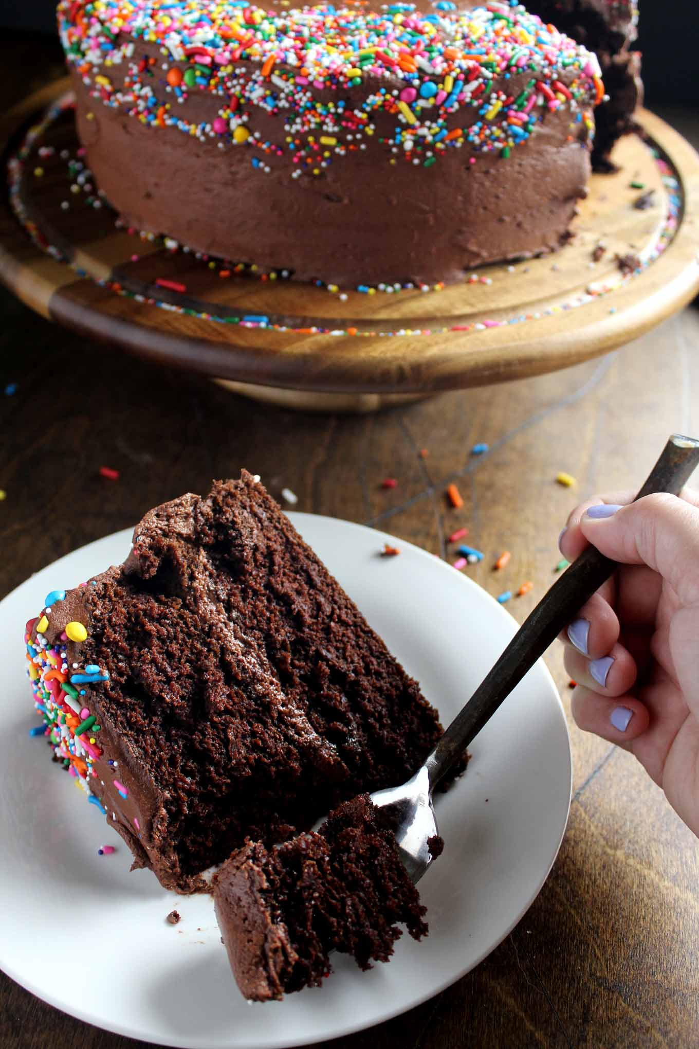 Homemade chocolate cake