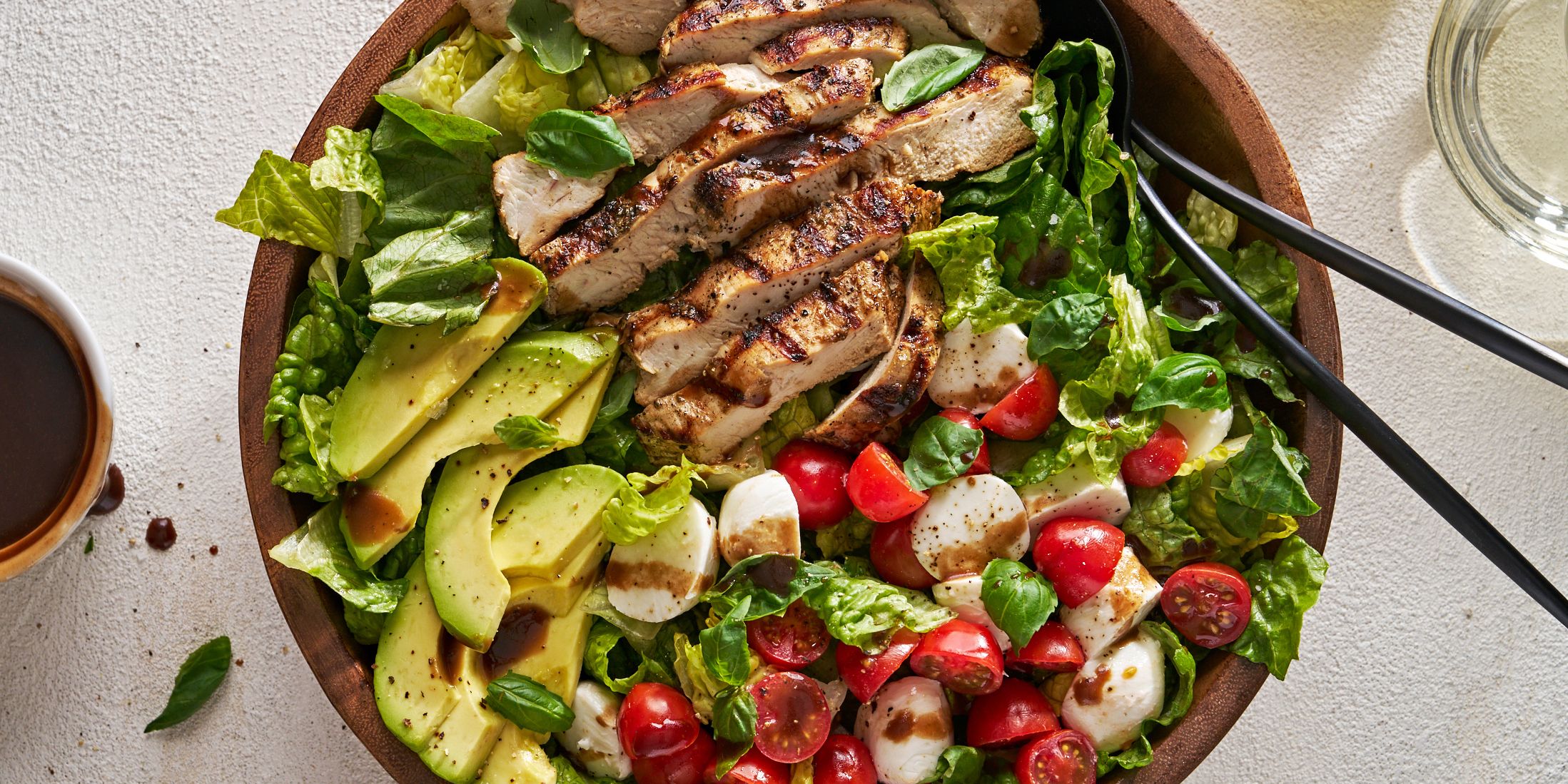 BBQ asparagus caprese salad