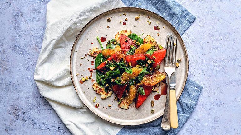 Beetroot, watercress and radish salad with spiced seeds