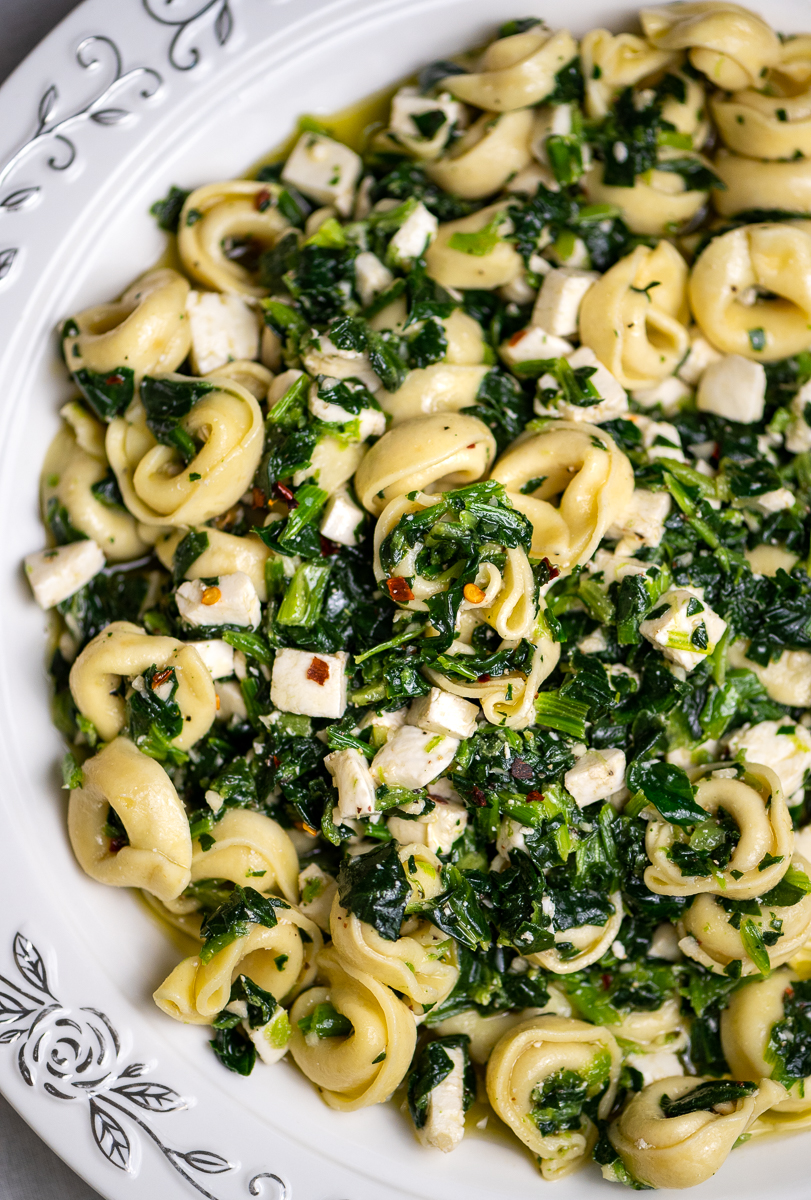 Chicken and spinach pasta salad