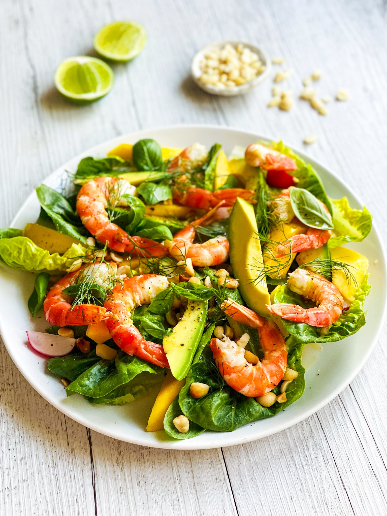 10-minute summer gnocchi and prawn salad