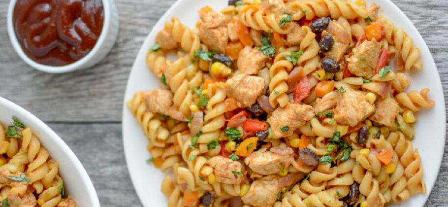 BBQ chicken pasta salad