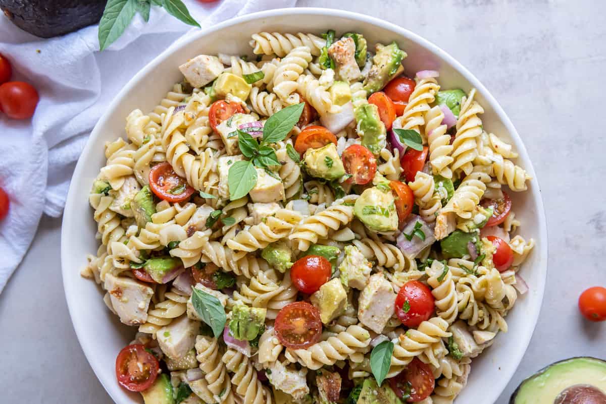 BBQ chicken pasta salad