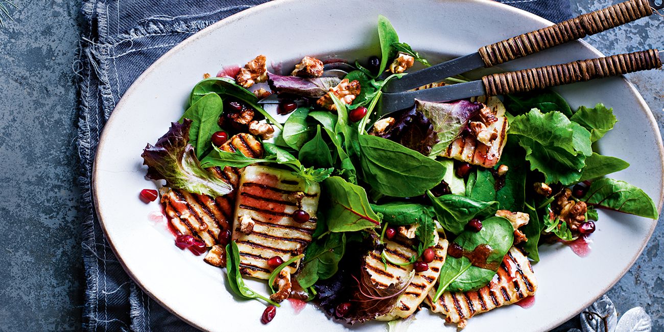 Quick haloumi and grain salad