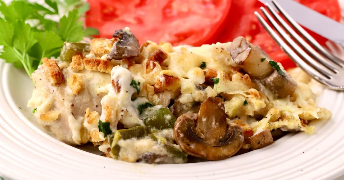Chicken and Bowtie Pasta with Asiago Cream Sauce