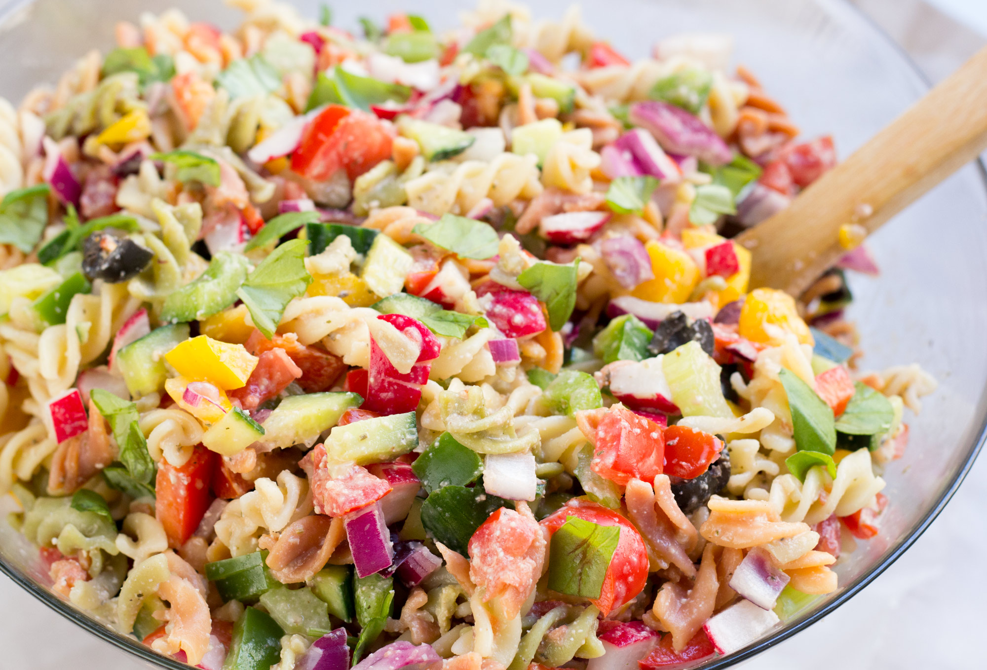 Easy Rainbow Pasta Salad