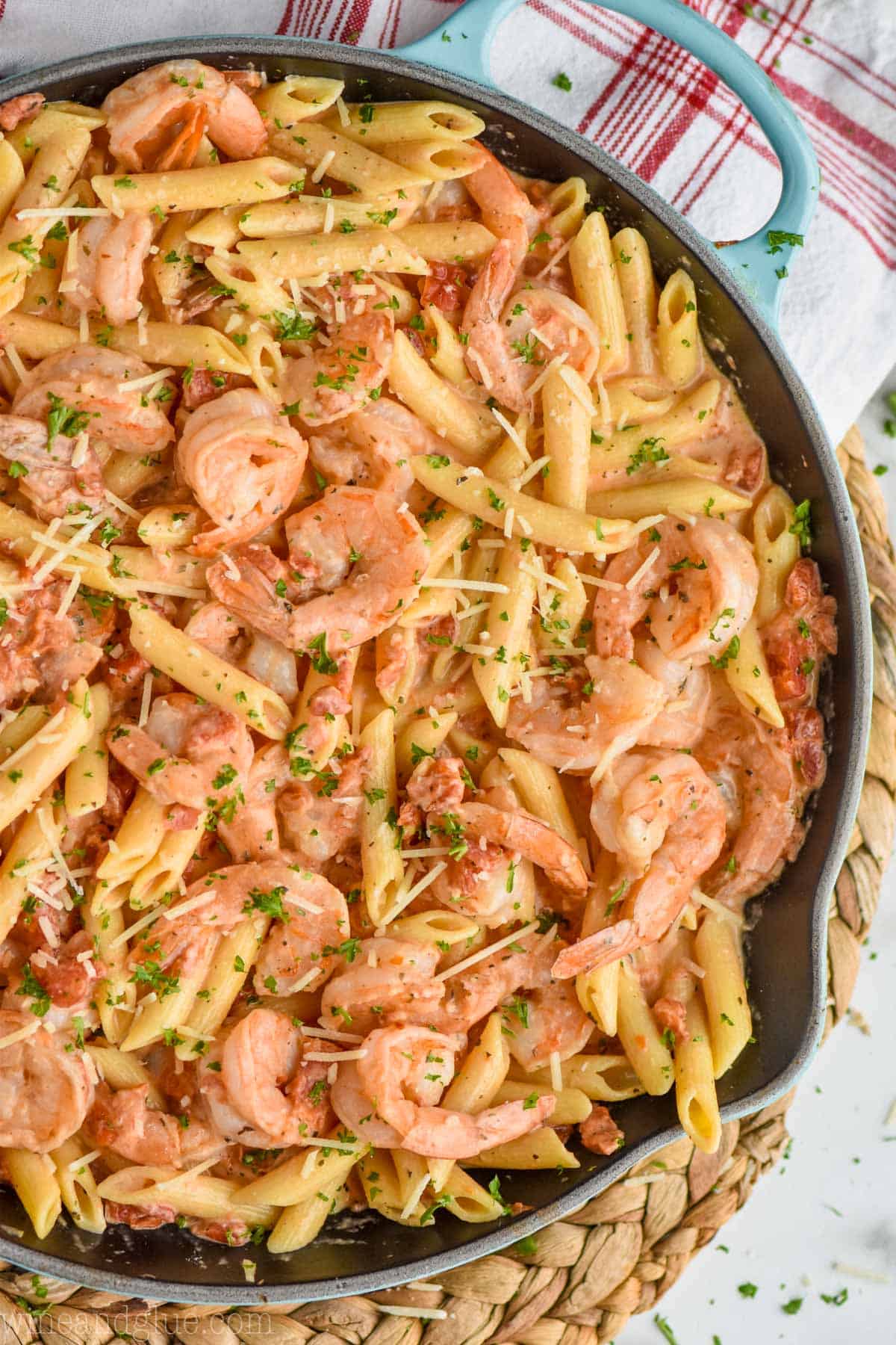 Garlic Shrimp Pasta Bake