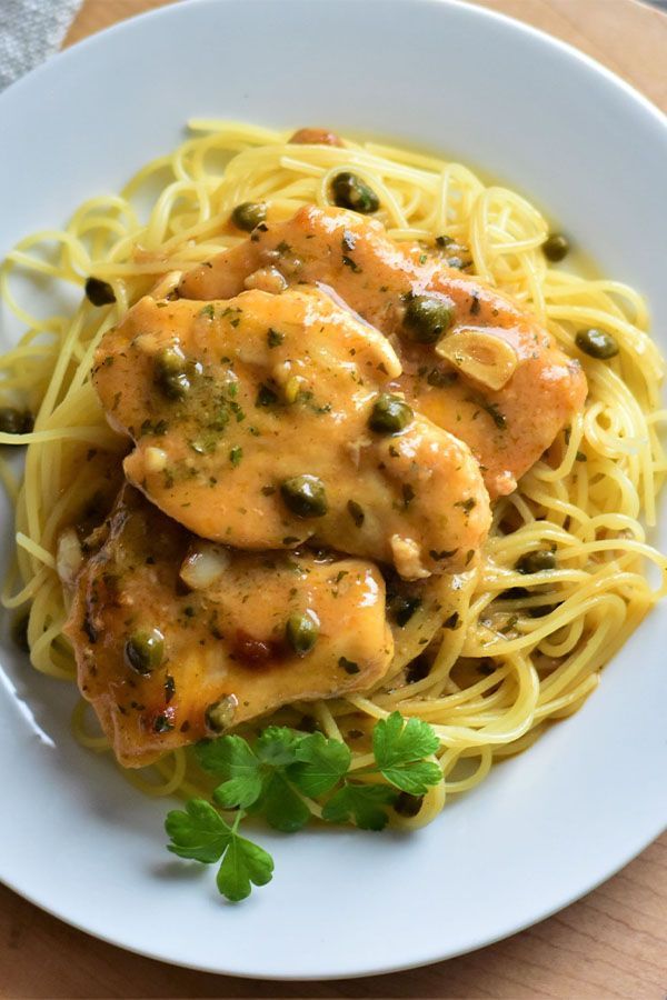 Chicken Piccata with Angel Hair Pasta