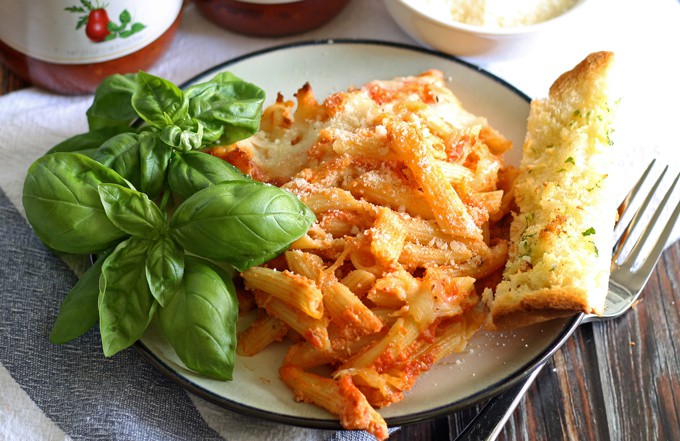 Three Cheese Baked Pasta