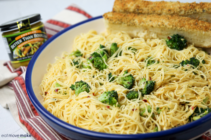 Broccoli Garlic Angel Hair Pasta