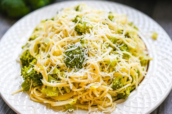 Broccoli Garlic Angel Hair Pasta